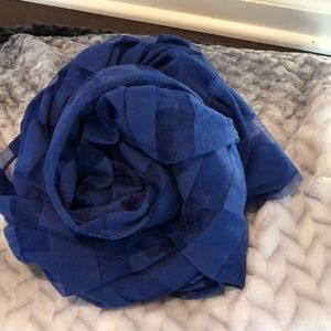Blue infinity scarf